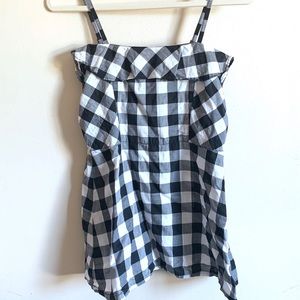 Black and white checkered top tulle